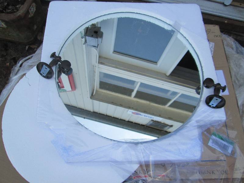 lot 126 image: Brand new 19 circle mirror with si...