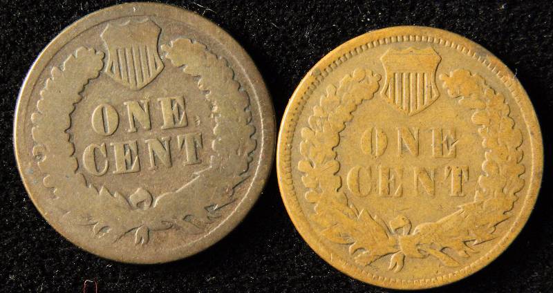 GROUP OF 2 INDIAN HEAD CENTS 1875 & 1886