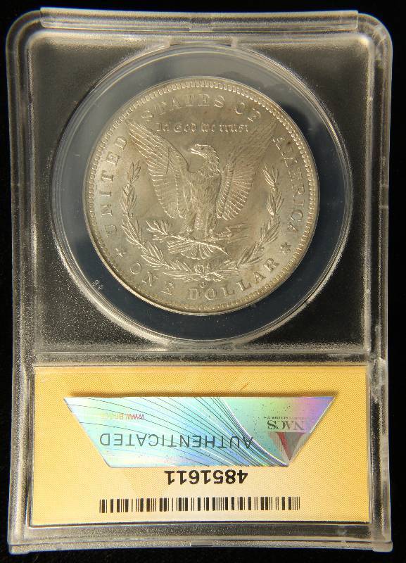 1883-O MORGAN SILVER DOLLAR MS63 ANACS CERTIFIED
