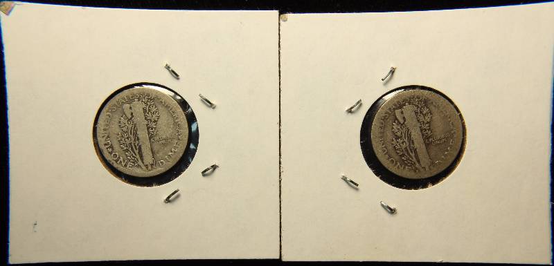 GROUP OF 2 SILVER MERCURY DIMES 1916 & 1916-S