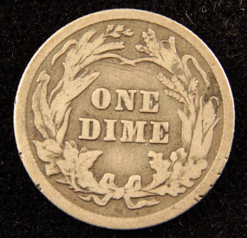 1912 BARBER SILVER DIME