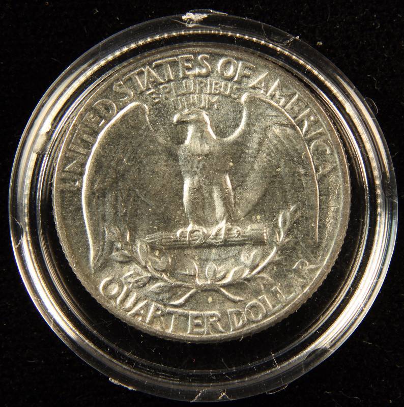1961 WASHINGTON SILVER QUARTER BU IN AIRTITE HOLDER