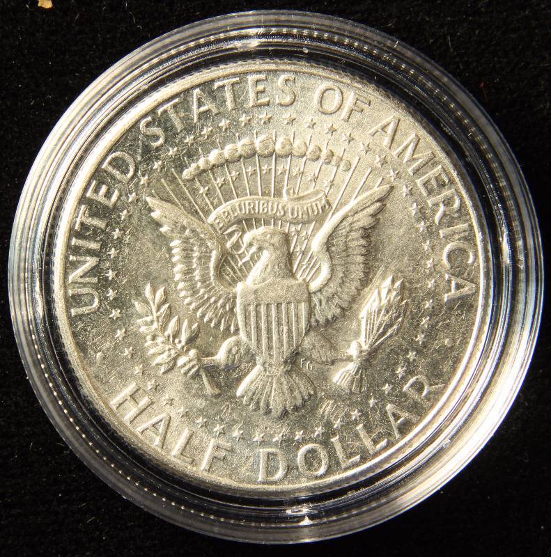 1964 KENNEDY SILVER HALF DOLLAR AU IN AIRTITE HOLDER