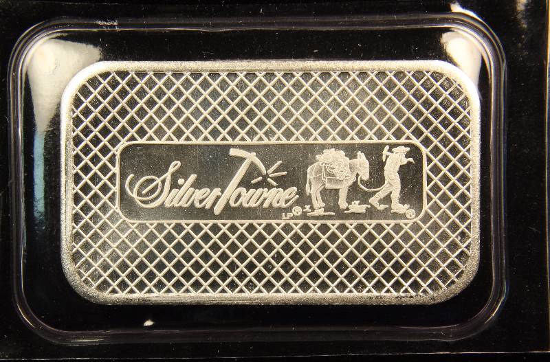 1 TROY OZ. .999 FINE SILVER BAR SILVERTOWNE PROSPECTOR SEALED