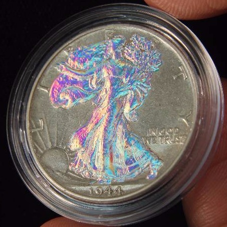 1944 WALKING LIBERTY SILVER HALF DOLLAR IN AIRTITE HOLDER