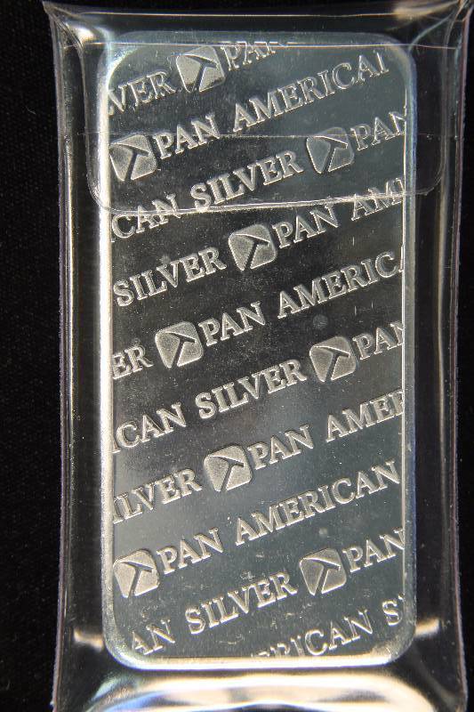 10 TROY Oz. .999 FINE SILVER BAR PAN AMERICAN SILVER CORP