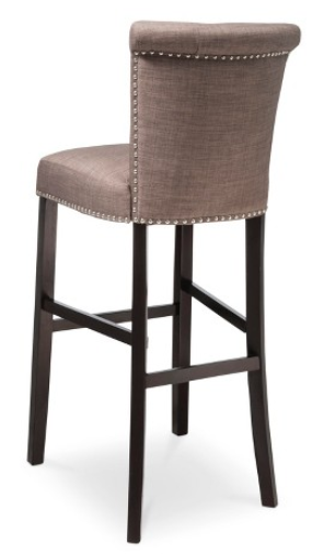 Scrollback with Nailhead 30 Barstool - Dolphin Gray