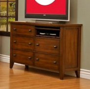 John Boyd Designs Del Prado Collection 6 Drawer Media Dresser - Madeira Wood