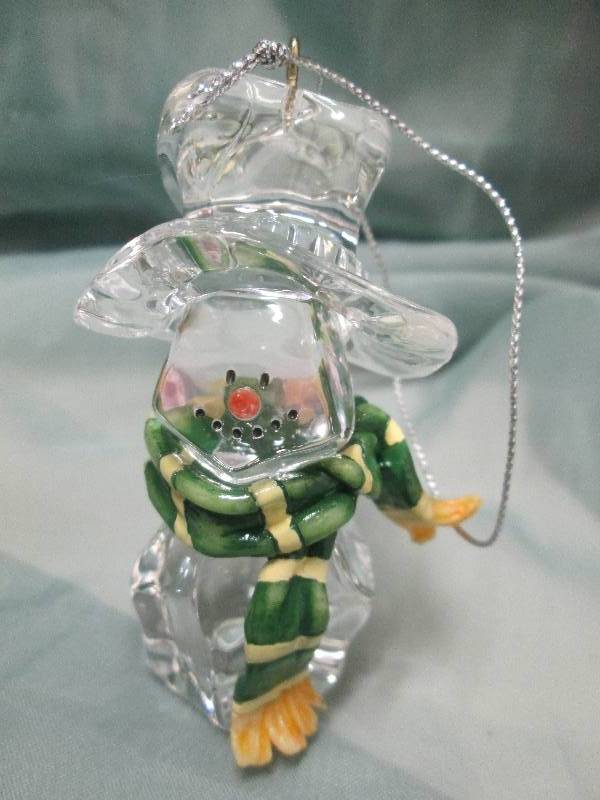 Crystal Snowman Ornament...