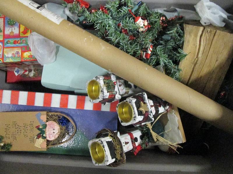 Large Tote of assorted Christmas D