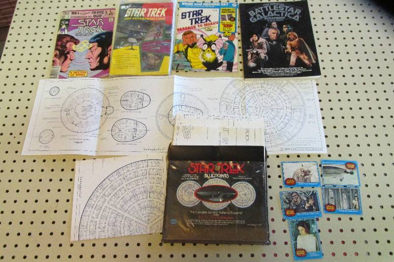 Lot of Star Trek comics, blueprints...