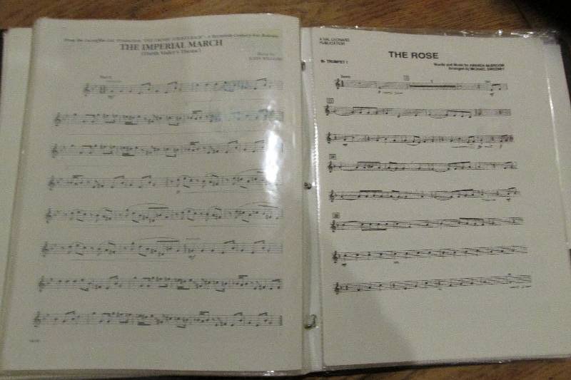 Book of B flat coronet music...