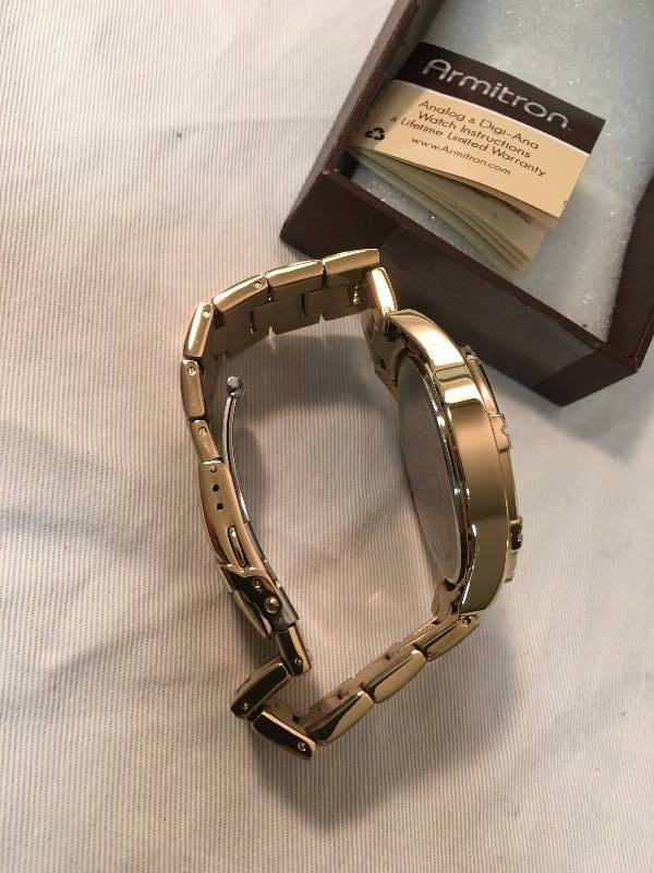 lot 4 image: Armitron Mens Goldtone Multifunction Watch
