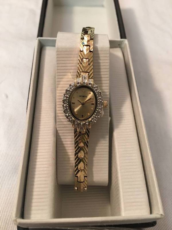 lot 19 image: Geneve Ladies Two-Tone Diamond Dress Watch