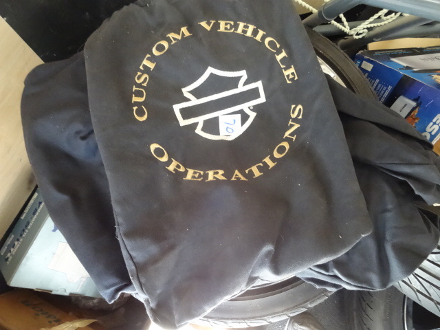 lot 70 image: Motorcycle cover with storage bag