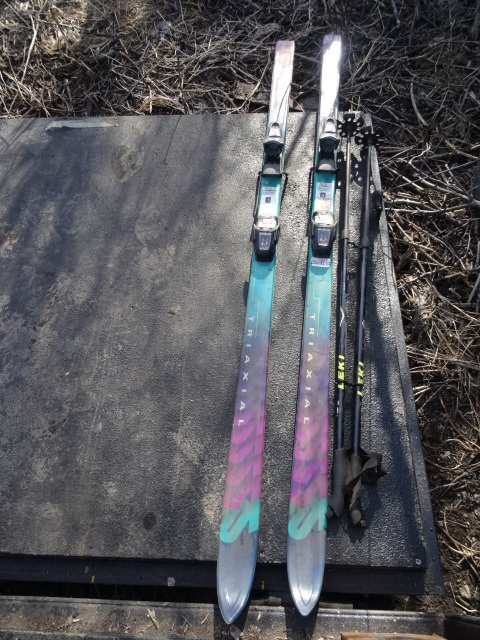 lot 76 image: Triaxial Down hill skis