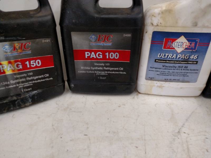lot 132 image: Asstd Refrigerant Oils & Isopropyl...