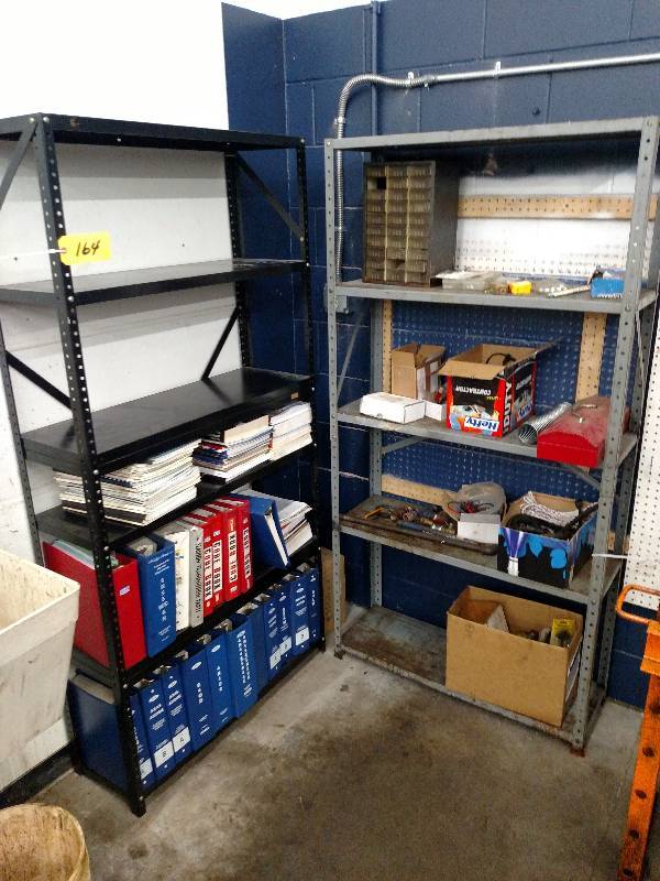 lot 164 image: (2) Shelf Units with Hardware & Mis...