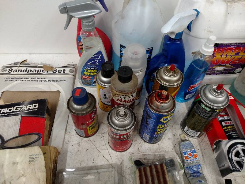 lot 162 image: Asstd Automotive Fluids & Supplies...