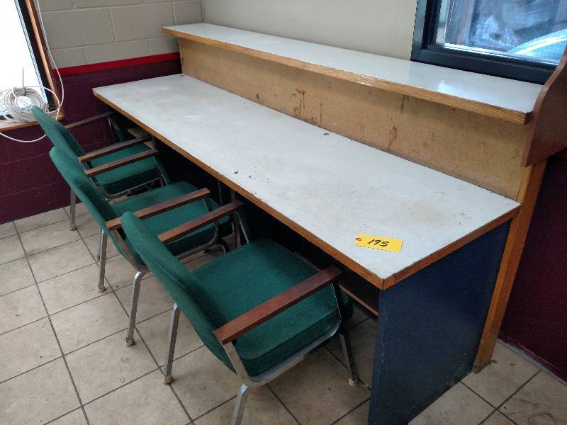 lot 195 image: Desk & (3) Chairs...
