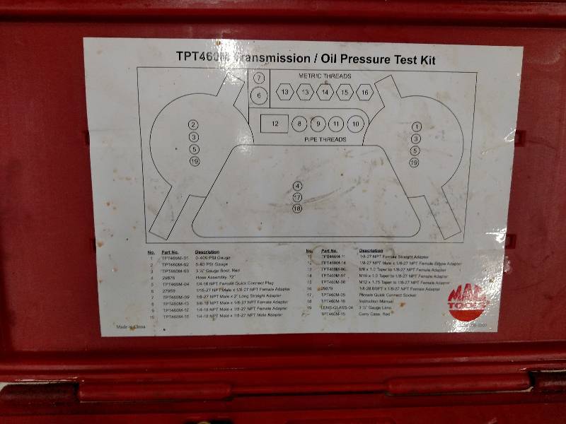 lot 38 image: Mac Tools TPT460M TransmissionOil ...