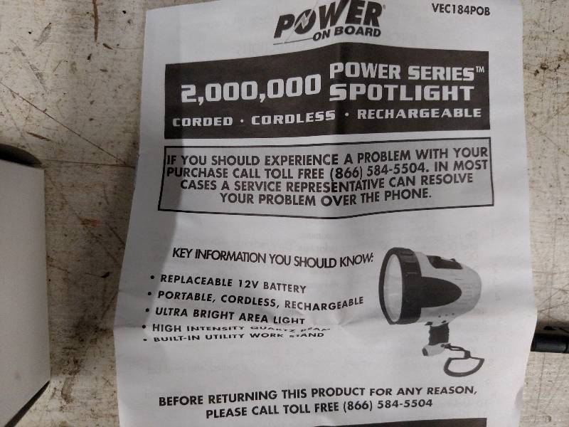 lot 89 image: Power on Board 12 Volt Spot Light...