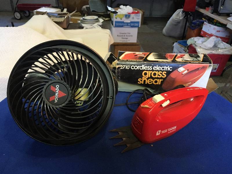 Clamp On Fan, and Cordless Grass Shears