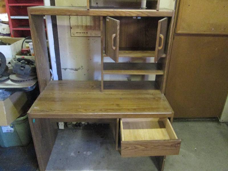 Pressed Wood Desk & Shelf