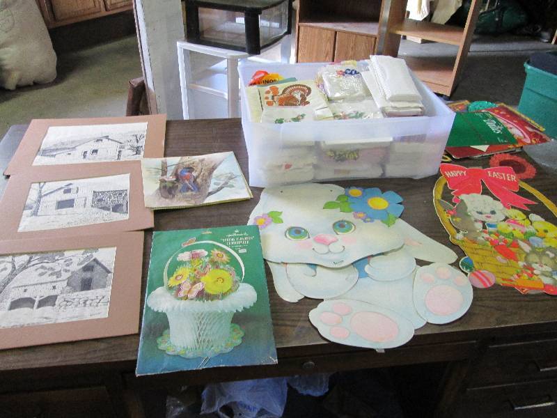 Vintage Easter, Weaver Prints & Drawer Unit