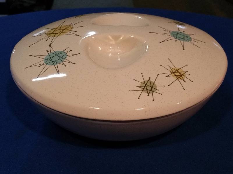 Franciscan Atomic Starburst Covered Serving Dish