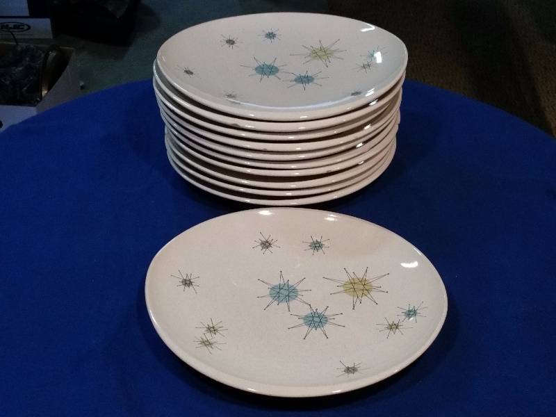 Franciscan Atomic Starburst (11) Dinner Plates