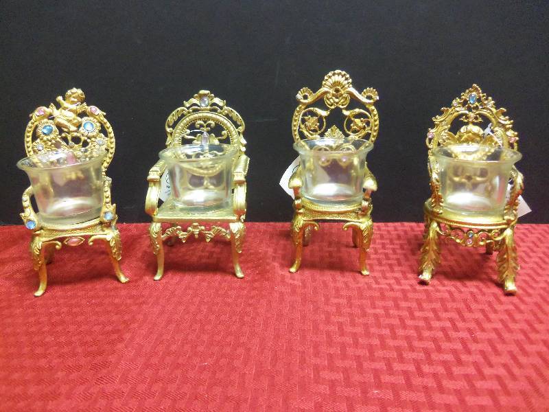 Metal Chair Candle Holders
