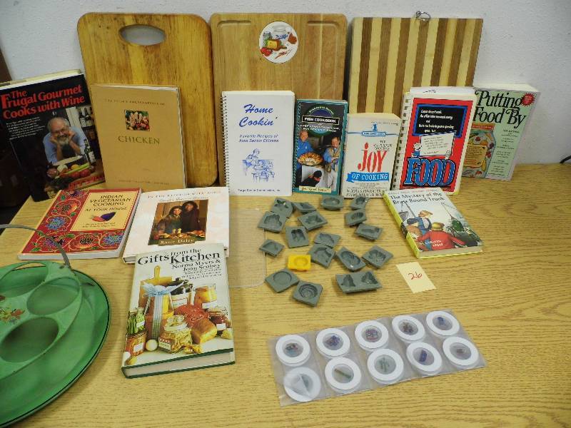 Books, Candy Molds, Cutting Boards