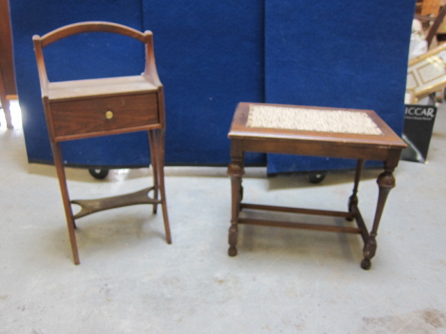 lot 8 image: Stool and Sewing Table
