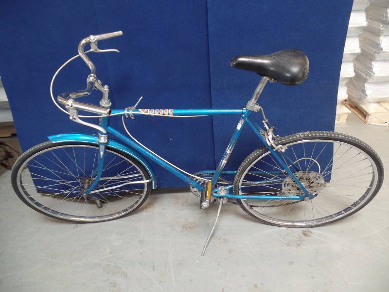 lot 33 image: Vintage Teal Sears 5 Speed Bicycle