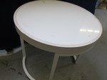 lot 48 image: White Round Accent Table