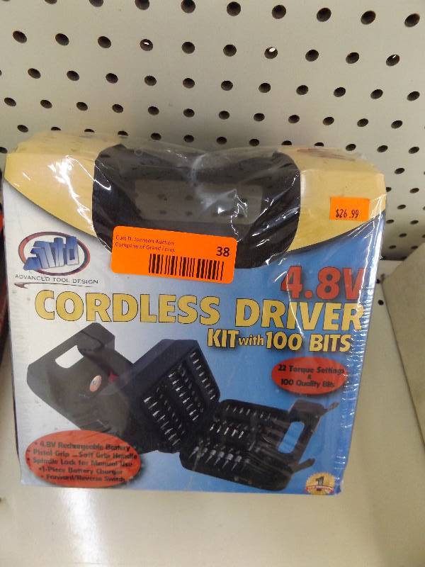 Cordless Driver Kit with 100 bits.  4.8V
