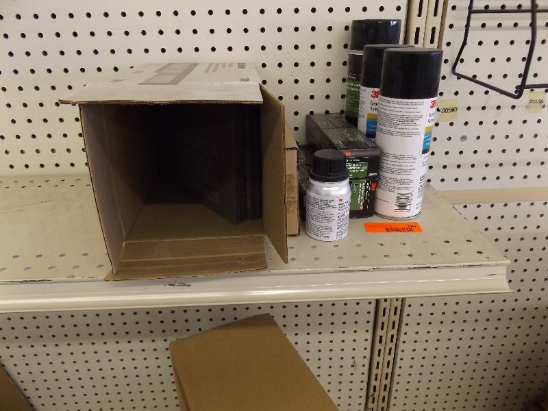 Weather strip, adhesive remover, scotch brite pads