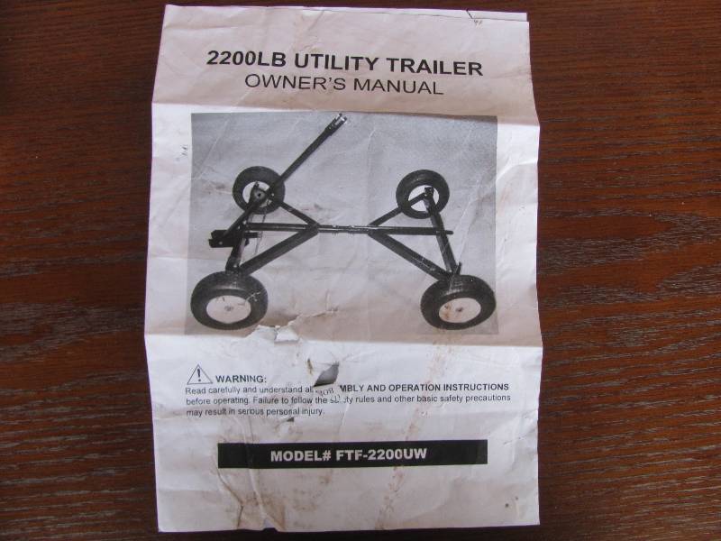 lot 1 image: Utility Trailer