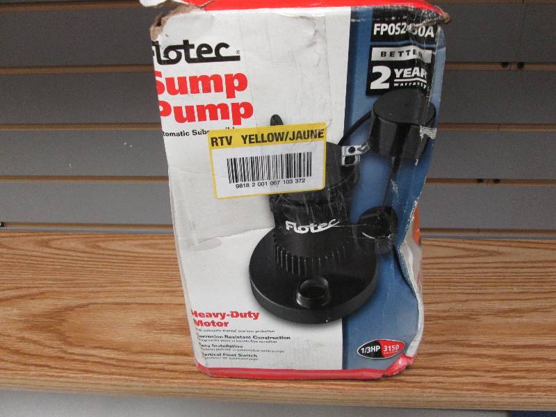 lot 325 image: Flotec Sump Pump Automatic Submersi...
