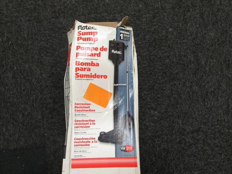 lot 334 image: Flotec Sump Pump Thermoplastic Pede...