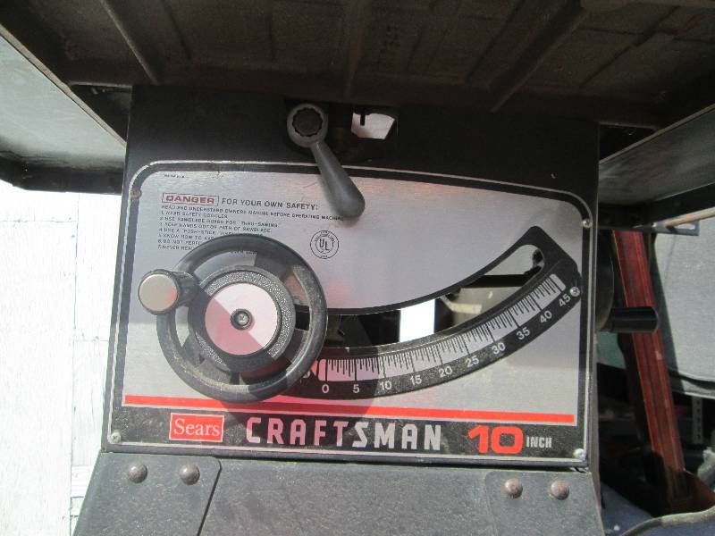 lot 6 image: Sears Craftsman 10 table saw model...