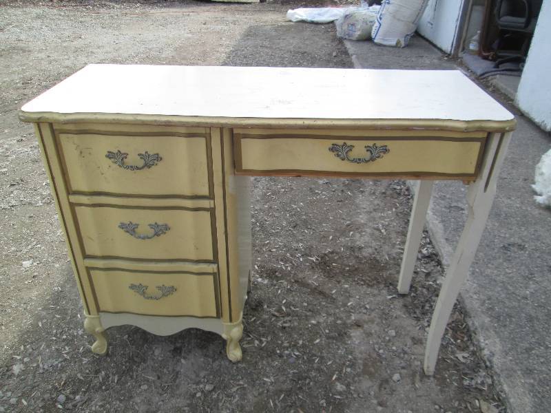 lot 70 image: antique look desk with drawers 17 x...