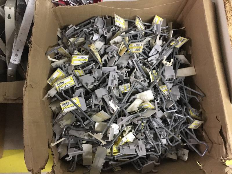 lot 20 image: Peg board hooks, Slapboard hooks, Wall brackets