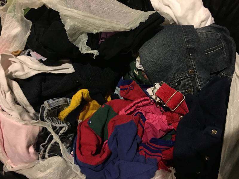 lot 30 image: 19 bags of used clothing Mens, Womens, Children