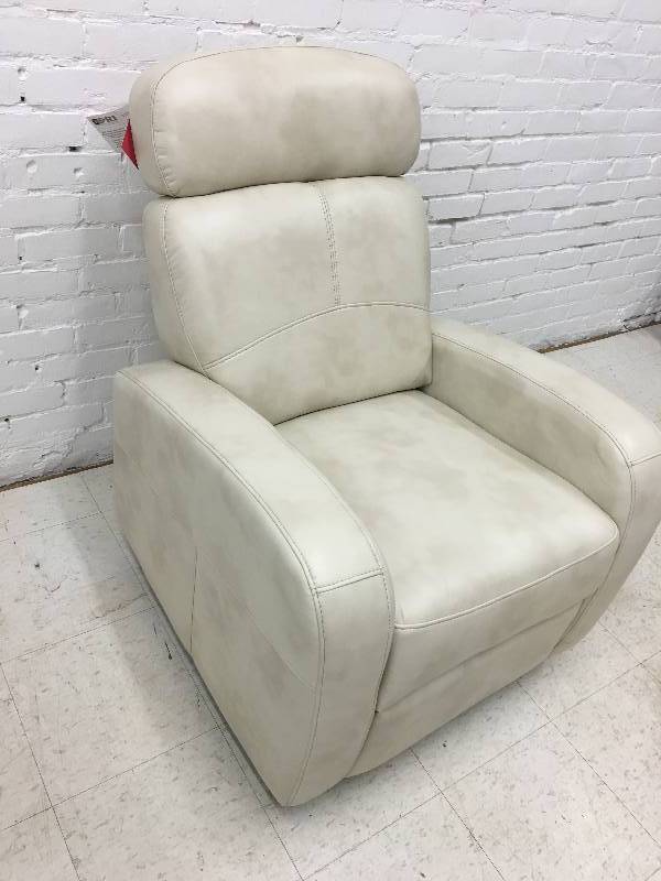 lot 43 image: PRI Laurel Cream Swivel Glider Recliner Retail $550