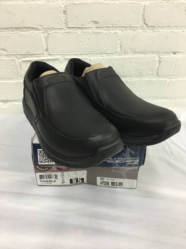 lot 73 image: Skechers Mens Relaxed Fit Nonslip Work Shoe Retail $99 Size 9.5