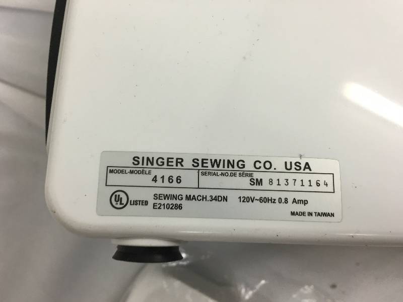 lot 272 image: SINGER 4166 Electronic Sewing Machine retail $139
