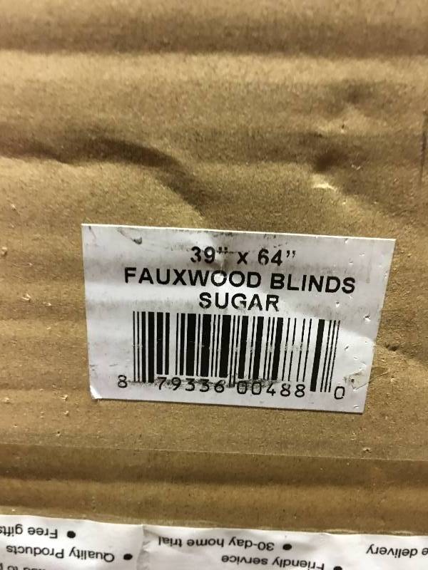 lot 219 image: Faux Wood Blind Retail $80