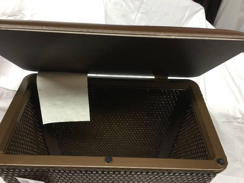 lot 229 image: Carter Upright Hamper -Chocolate Retail $60